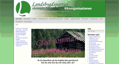Desktop Screenshot of landsbygdspartiet.org